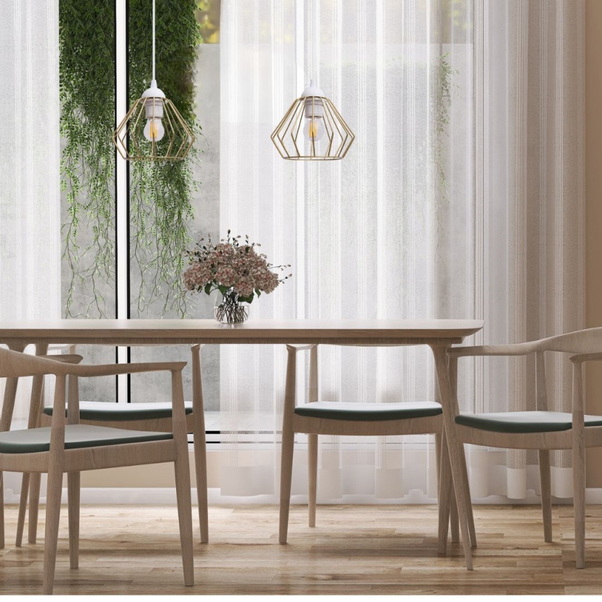 Lustra ar auklu CEED GOLD 2xE27/60W/230V balta/zelta