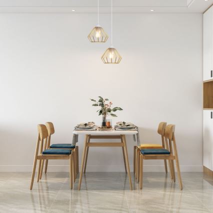 Lustra ar auklu CEED GOLD 2xE27/60W/230V d. 28 cm balta/zelta