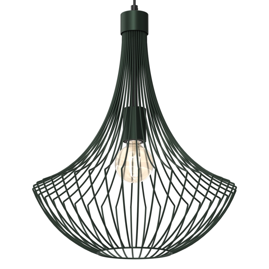 Lustra ar auklu CESTA 1xE27/60W/230V zaļa