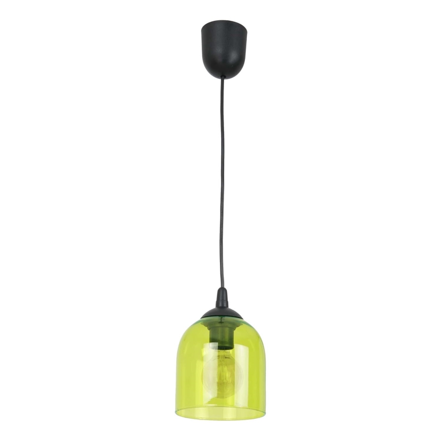 Lustra ar auklu CHRIS 1xE27/60W/230V d. 11 cm zaļa