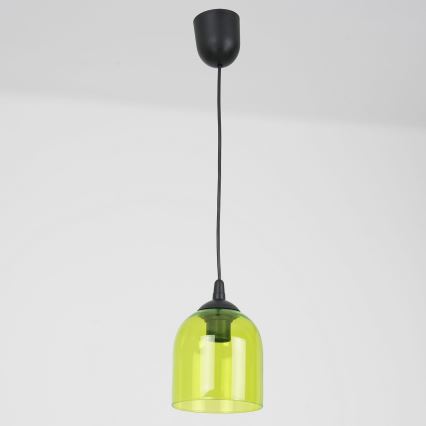 Lustra ar auklu CHRIS 1xE27/60W/230V d. 11 cm zaļa