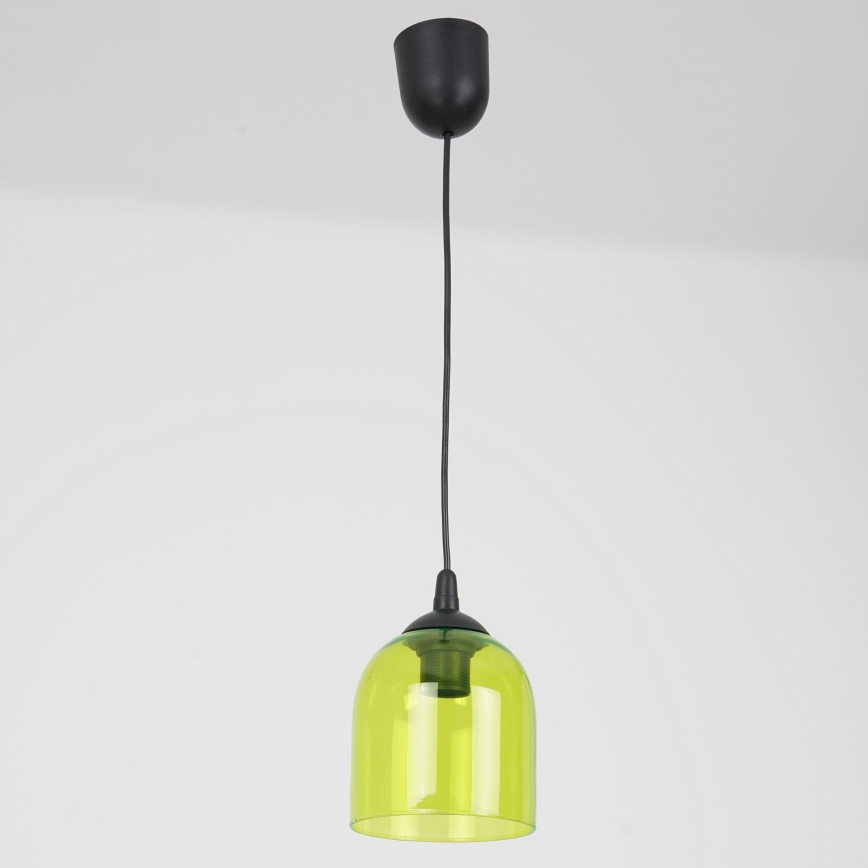 Lustra ar auklu CHRIS 1xE27/60W/230V d. 11 cm zaļa
