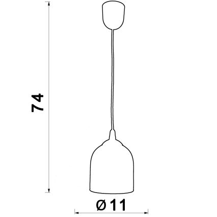 Lustra ar auklu CHRIS 1xE27/60W/230V d. 11 cm zaļa