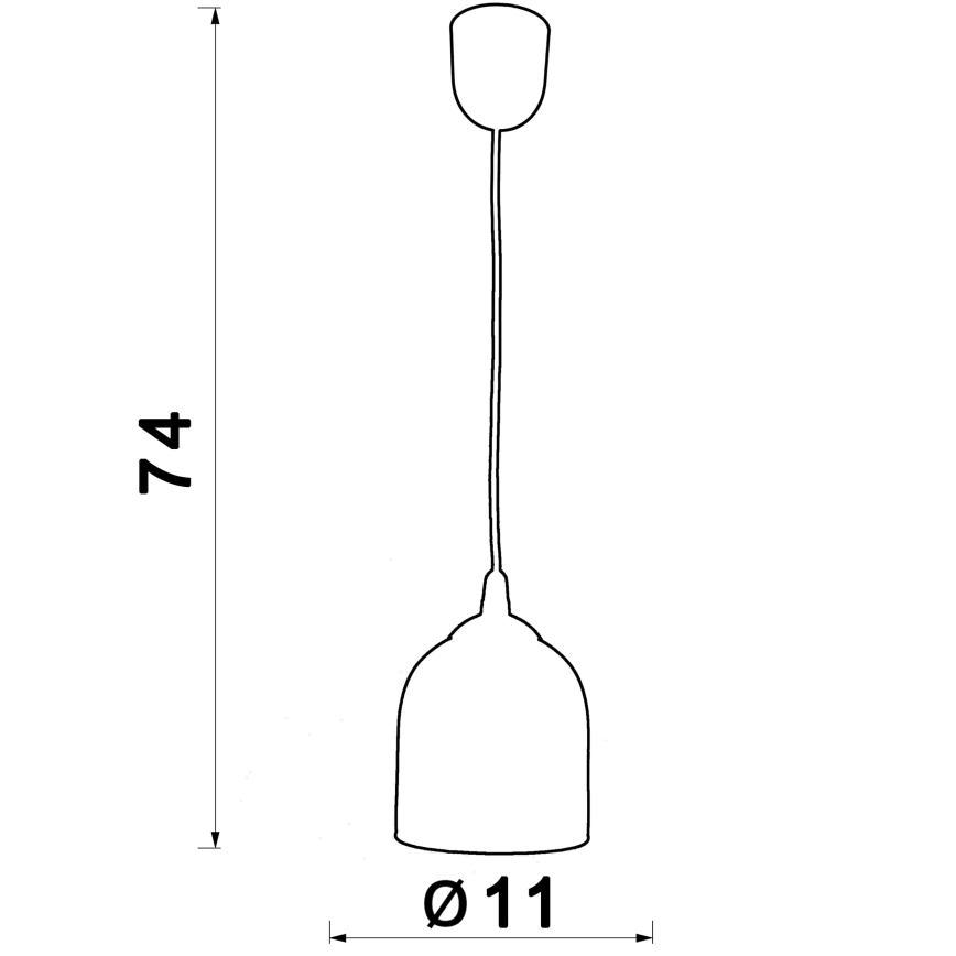Lustra ar auklu CHRIS 1xE27/60W/230V d. 11 cm zaļa
