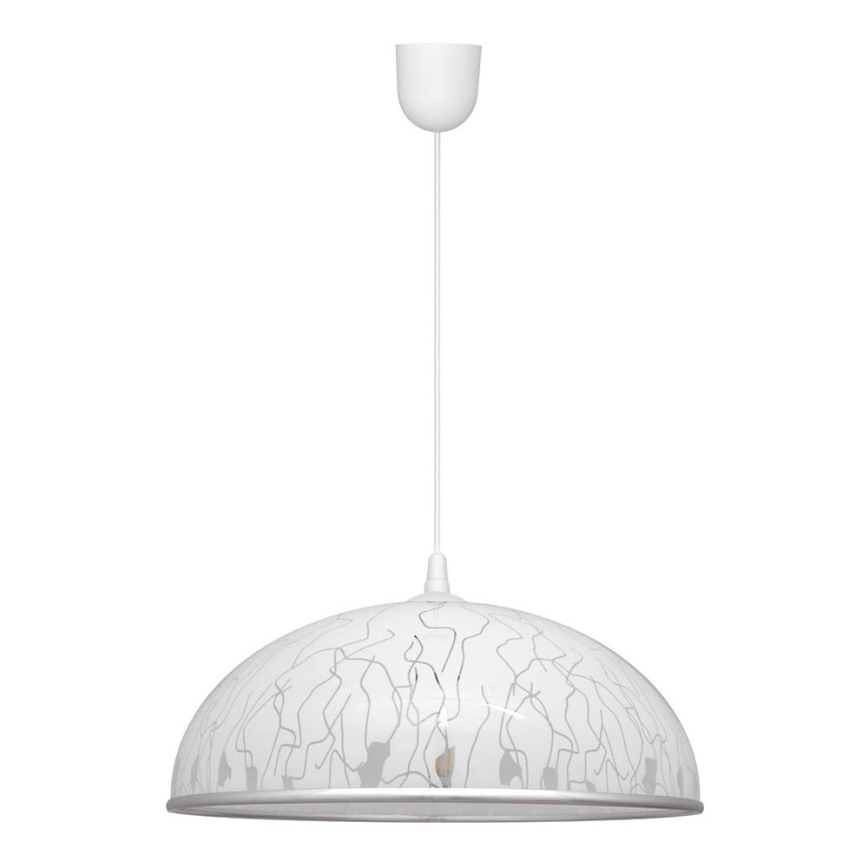 Lustra ar auklu CIRCLE 1xE27/15W/230V balts