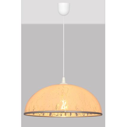 Lustra ar auklu CIRCLE 1xE27/15W/230V balts