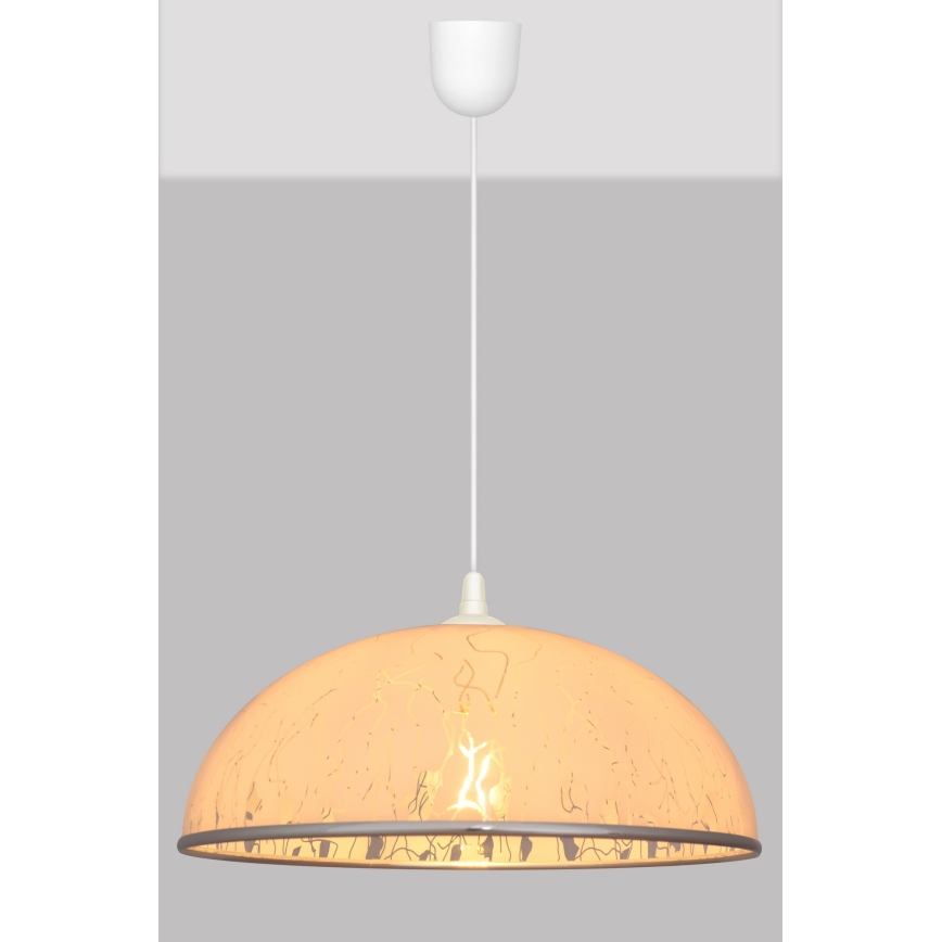 Lustra ar auklu CIRCLE 1xE27/15W/230V balts
