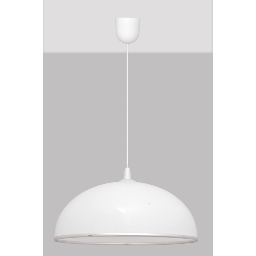 Lustra ar auklu CIRCLE 1xE27/15W/230V balts