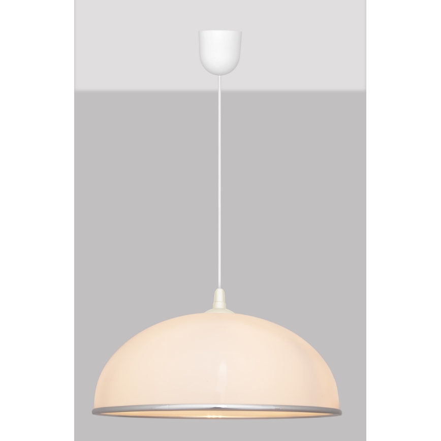 Lustra ar auklu CIRCLE 1xE27/15W/230V balts