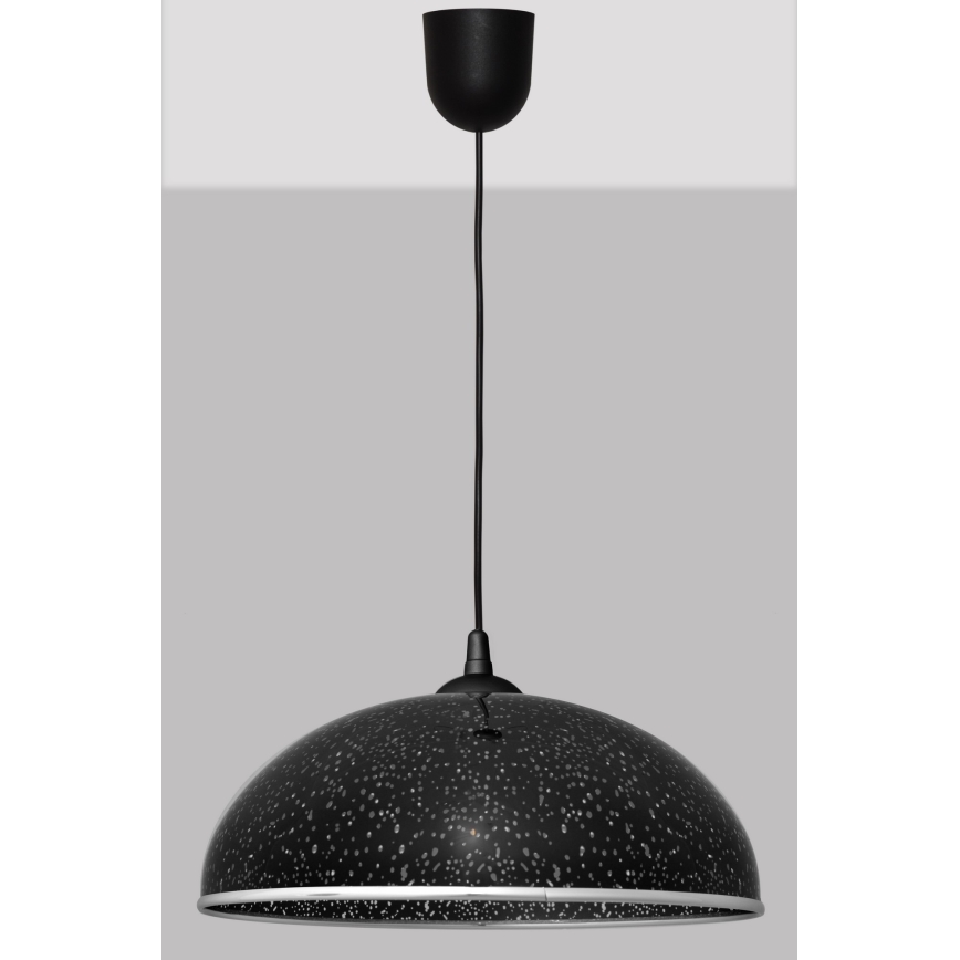 Lustra ar auklu CIRCLE 1xE27/15W/230V melns