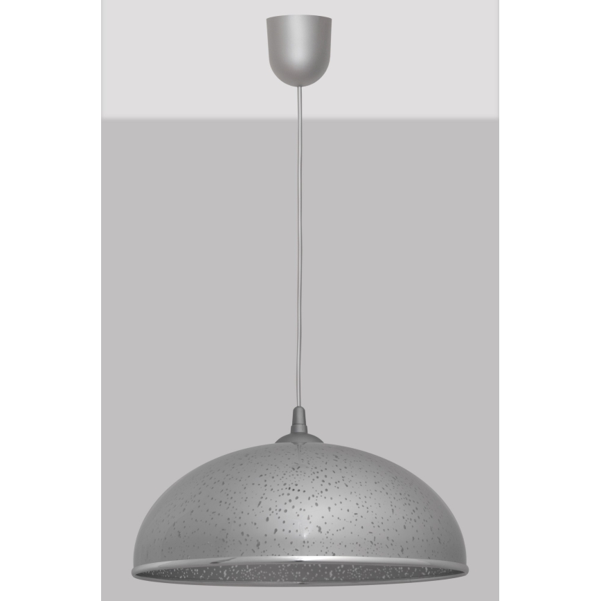 Lustra ar auklu CIRCLE 1xE27/15W/230V pelēka