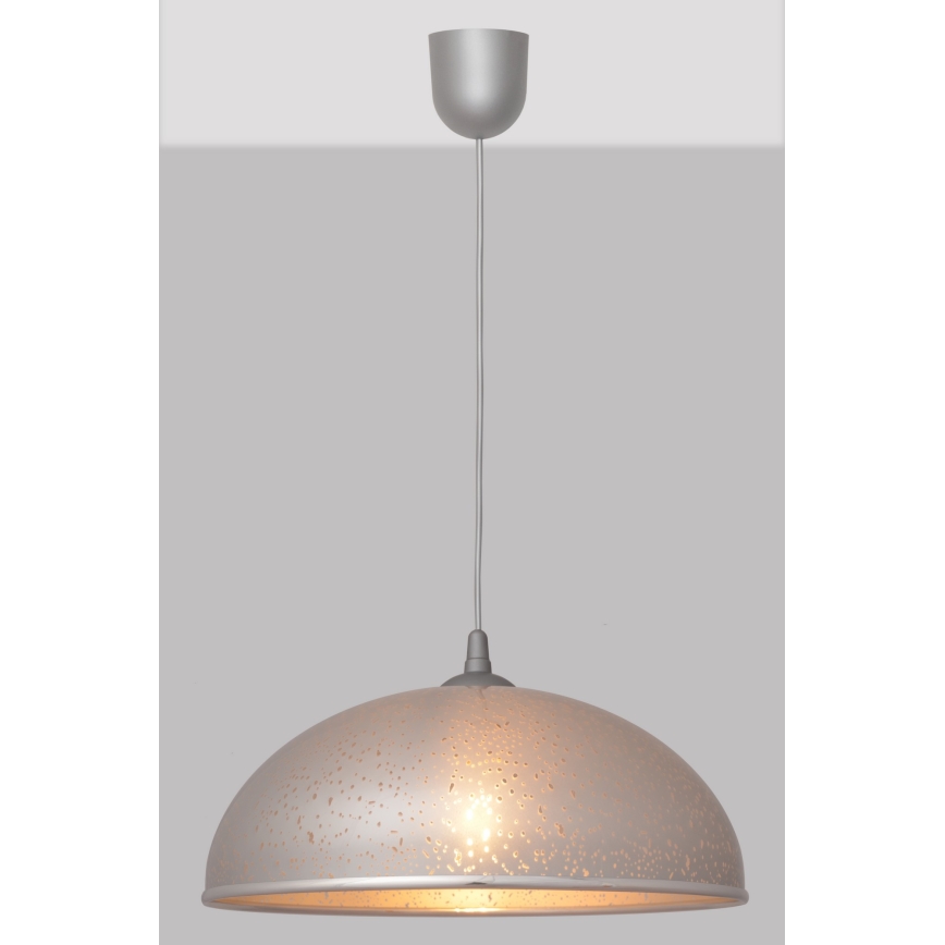 Lustra ar auklu CIRCLE 1xE27/15W/230V pelēka