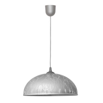 Lustra ar auklu CIRCLE 1xE27/15W/230V pelēka