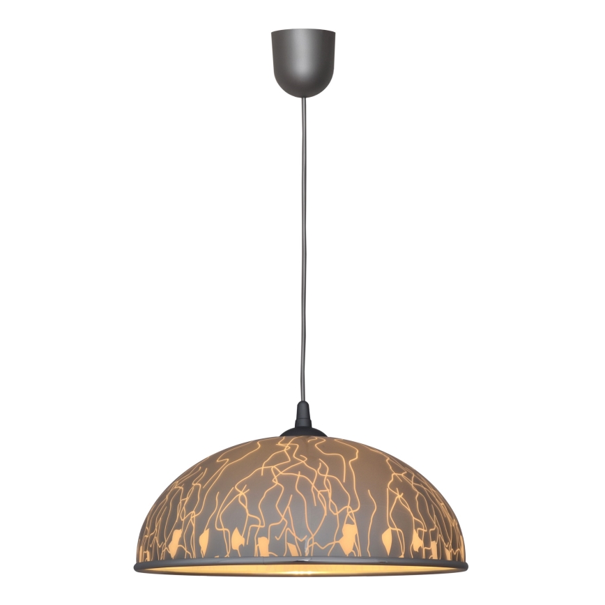 Lustra ar auklu CIRCLE 1xE27/15W/230V pelēka