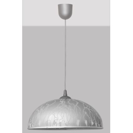 Lustra ar auklu CIRCLE 1xE27/15W/230V pelēka