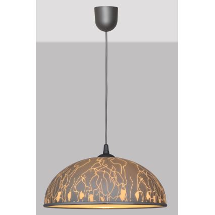 Lustra ar auklu CIRCLE 1xE27/15W/230V pelēka