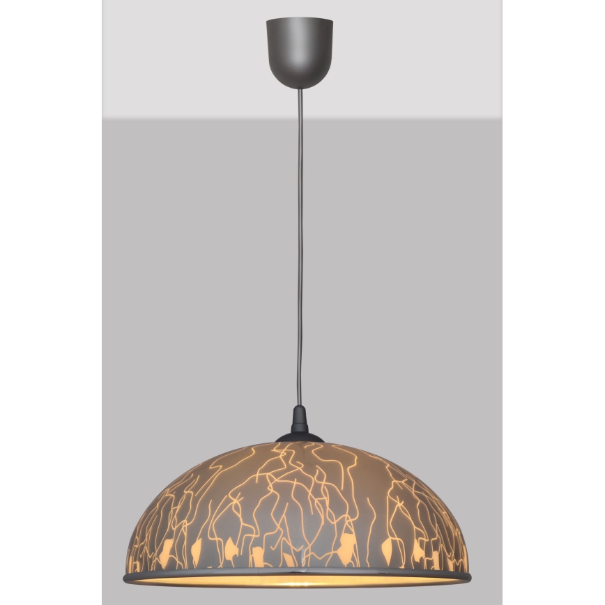 Lustra ar auklu CIRCLE 1xE27/15W/230V pelēka