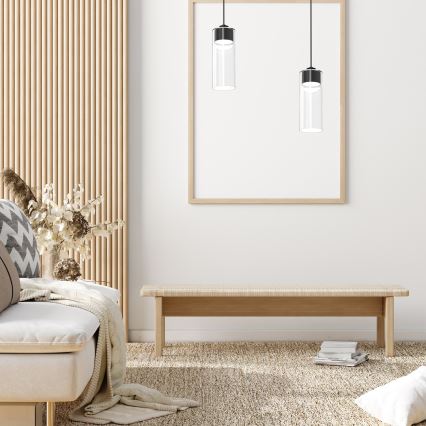 Lustra ar auklu CLARISSA 1xGX53/12W/230V melna