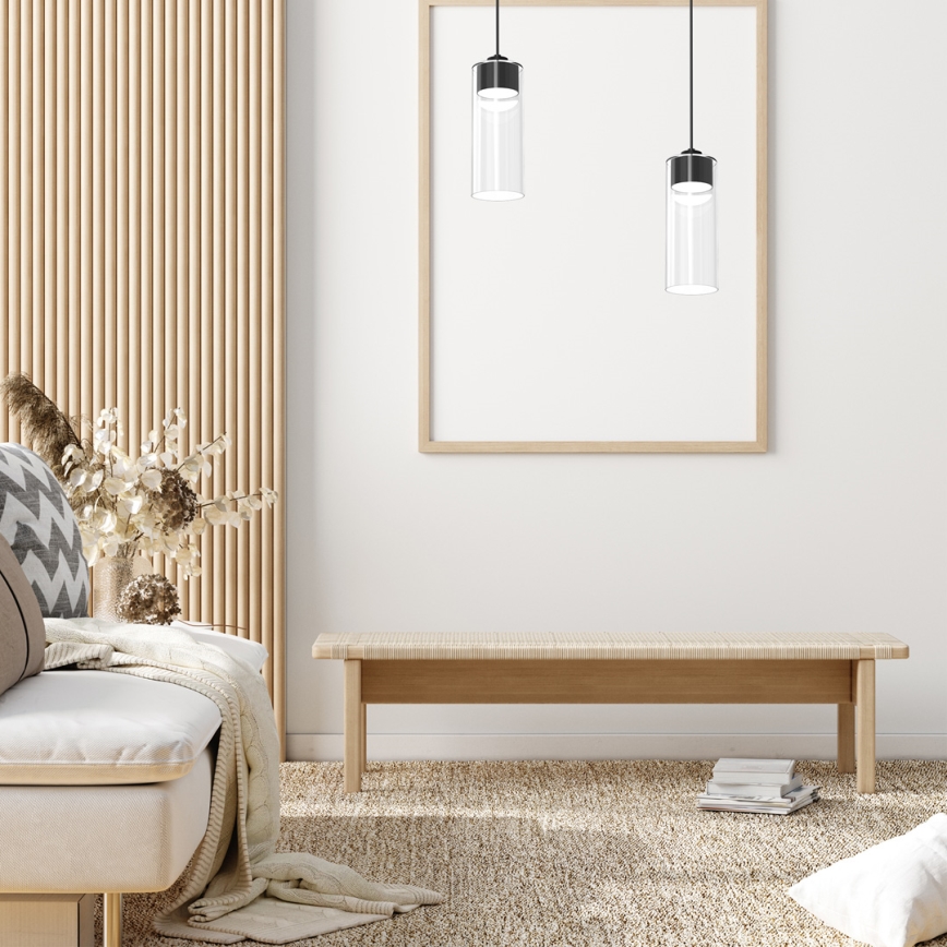 Lustra ar auklu CLARISSA 1xGX53/12W/230V melna