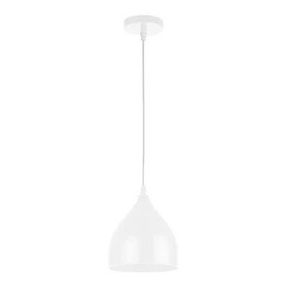 Lustra ar auklu COMO 1xE27/60W/230V d. 17 cm balta