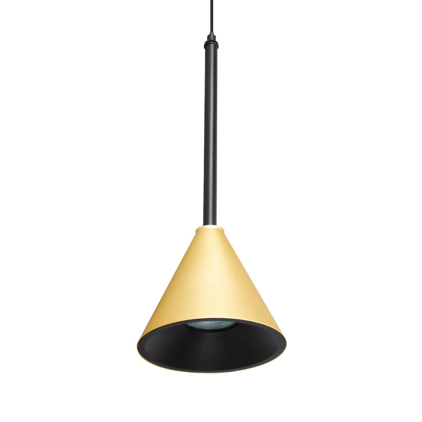 Lustra ar auklu CONE 1xGU10/10W/230V zelta/melna