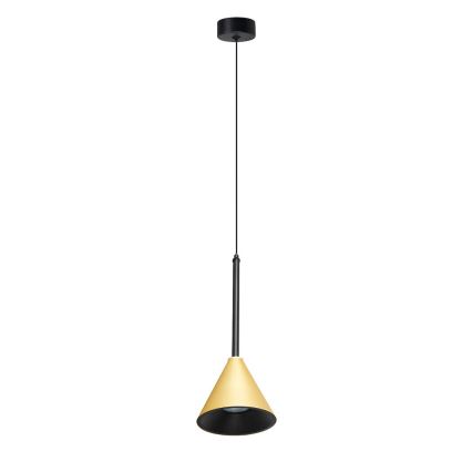 Lustra ar auklu CONE 1xGU10/10W/230V zelta/melna
