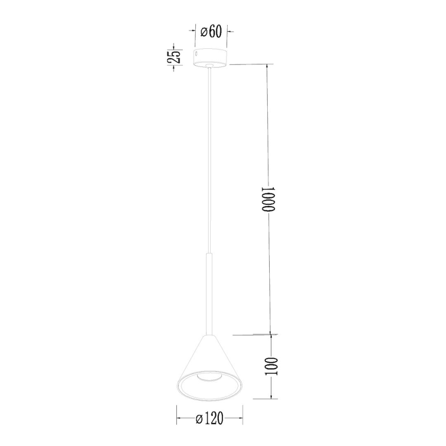 Lustra ar auklu CONE 1xGU10/10W/230V zelta/melna