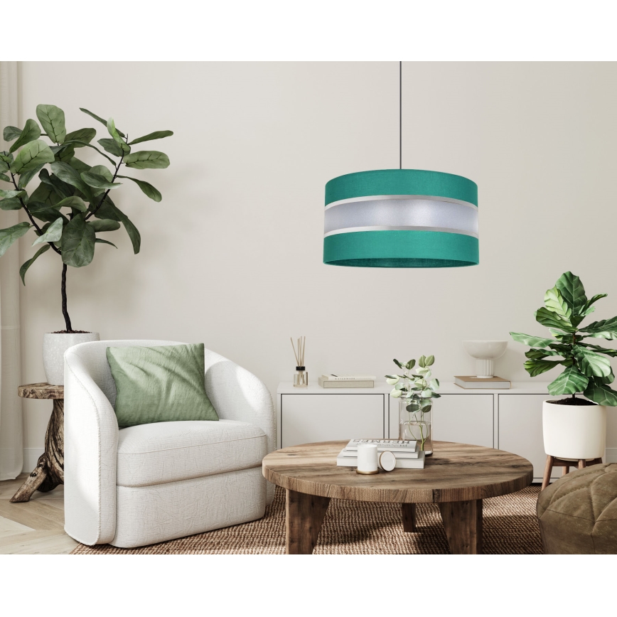 Lustra ar auklu CORAL 1xE27/60W/230V d. 40 cm zaļa