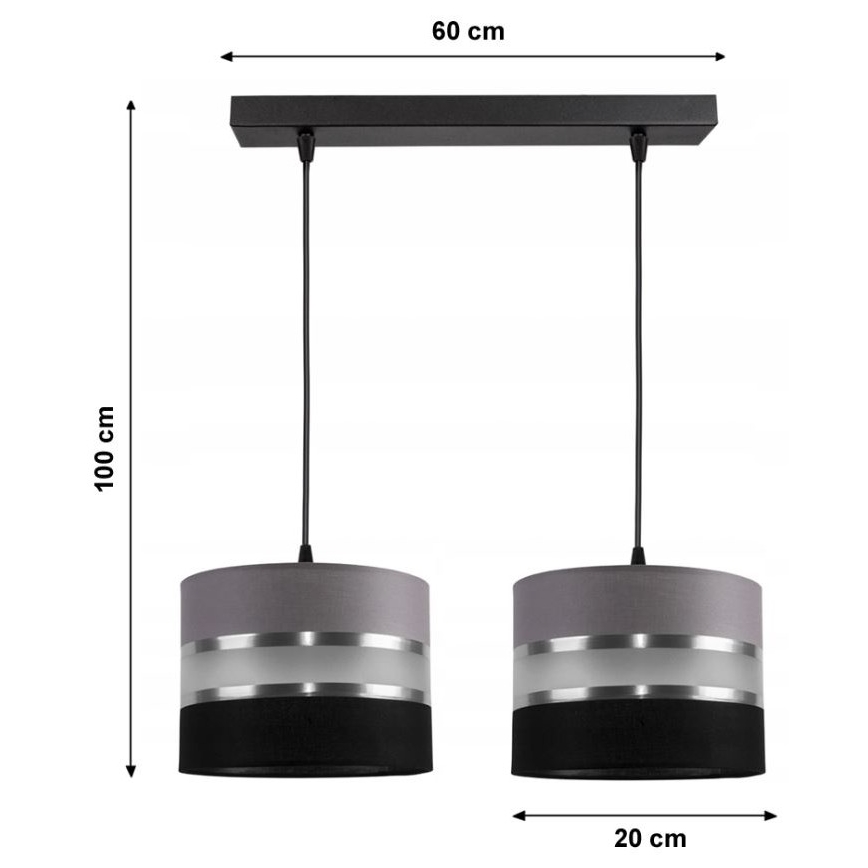 Lustra ar auklu CORAL 2xE27/60W/230V