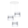 Lustra ar auklu CORAL 3xE27/60W/230V balta/matēts hroms d. 45 cm