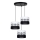 Lustra ar auklu CORAL 3xE27/60W/230V melna/balta/matēts hroms d. 45 cm