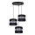 Lustra ar auklu CORAL 3xE27/60W/230V melna/matēts hroms d. 45 cm