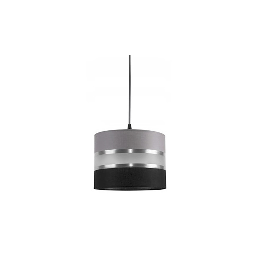Lustra ar auklu CORAL S 1xE27/60W/230V melns un pelēks