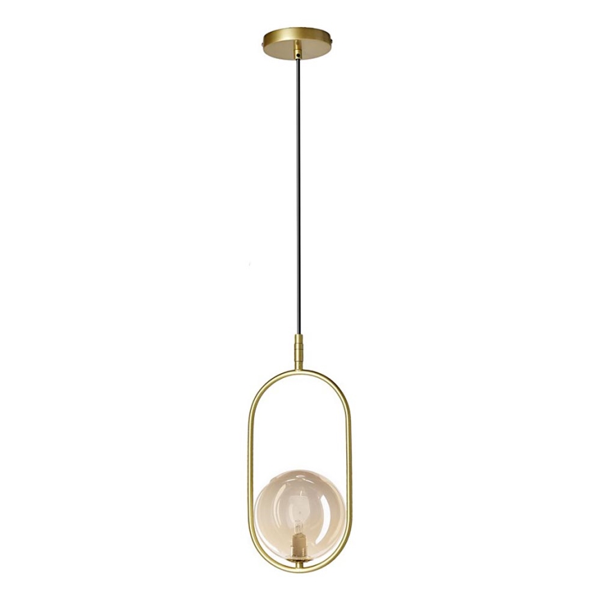 Lustra ar auklu CORDEL 1xG9/28W/230V misiņš/dūmakains bēša