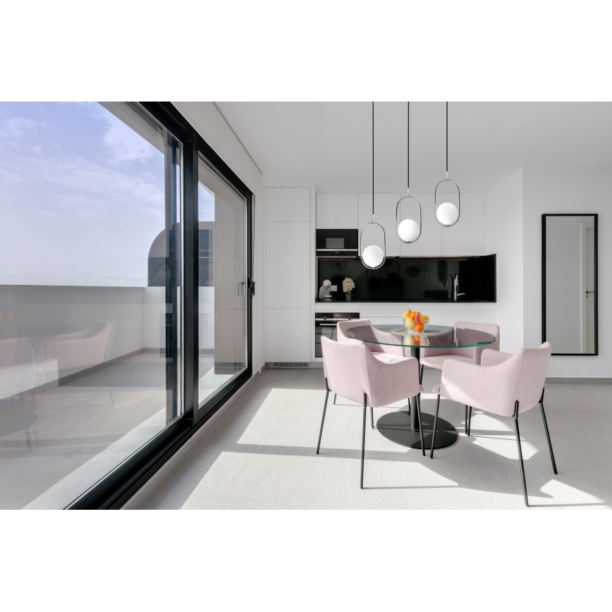 Lustra ar auklu CORDEL 1xG9/28W/230V spīdīgi hromēts