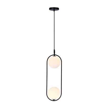 Lustra ar auklu CORDEL 2xG9/28W/230V melna