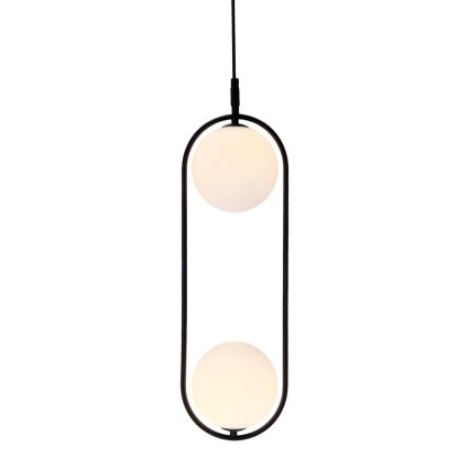 Lustra ar auklu CORDEL 2xG9/28W/230V melna
