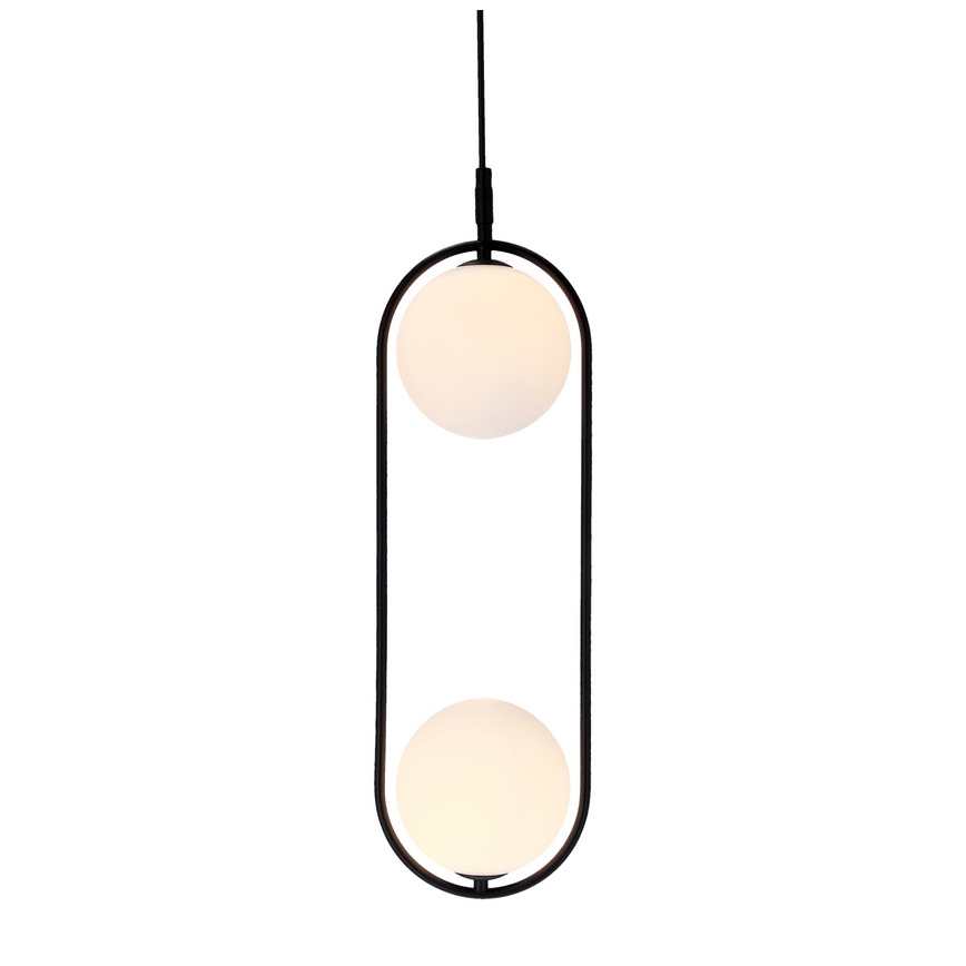Lustra ar auklu CORDEL 2xG9/28W/230V melna