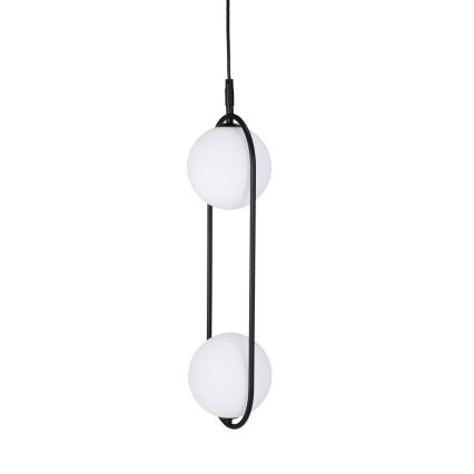 Lustra ar auklu CORDEL 2xG9/28W/230V melna