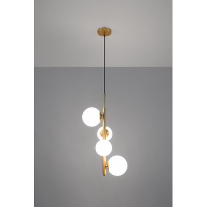 Lustra ar auklu CORDEL 4xG9/20W/230V zeltaina