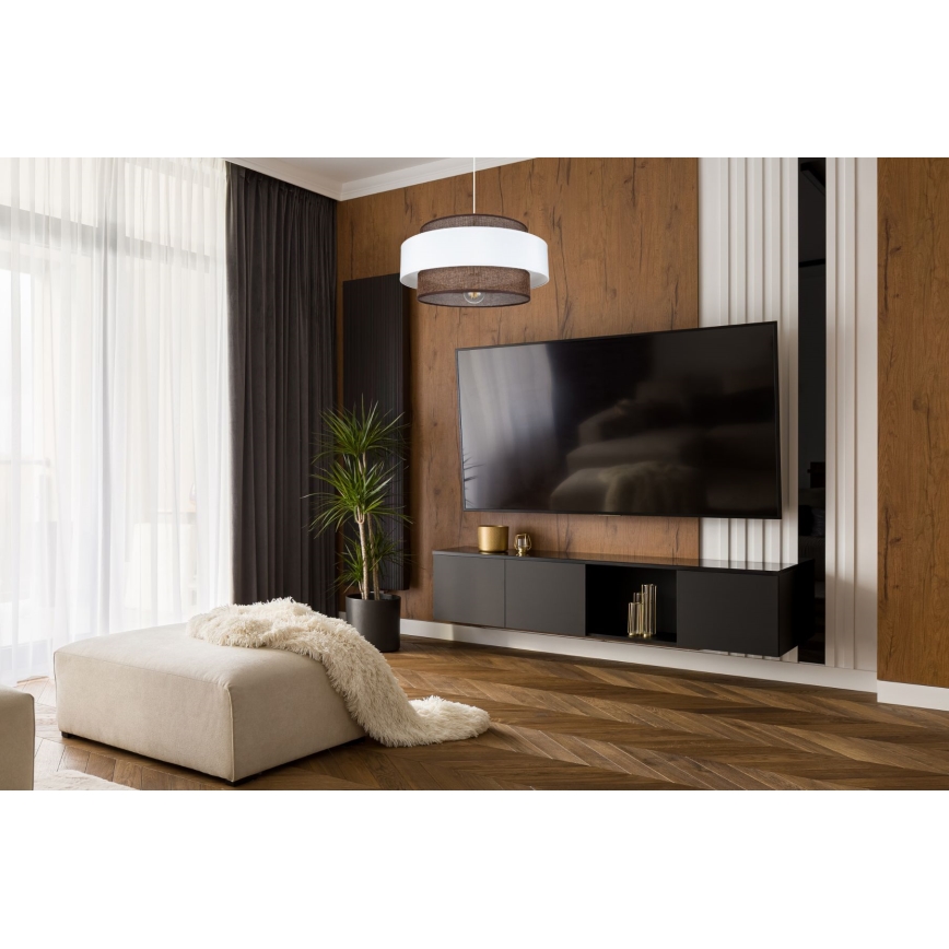 Lustra ar auklu CORSA 1xE27/60W/230V balta/brūna