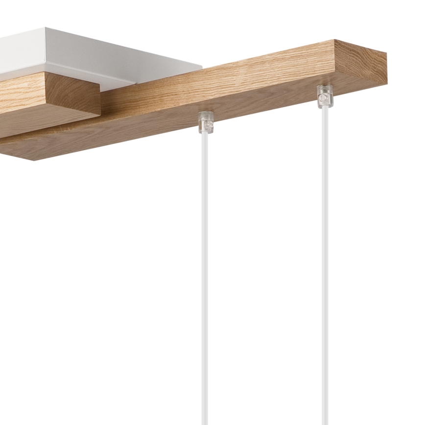 Lustra ar auklu CORTINA 2xE27/15W/230V + 2xG9/5W/230V balta/ozols