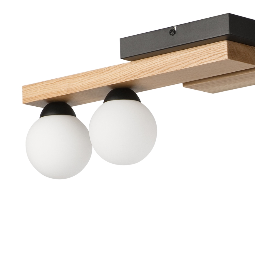 Lustra ar auklu CORTINA 2xE27/15W/230V + 2xG9/5W/230V melna/ozols