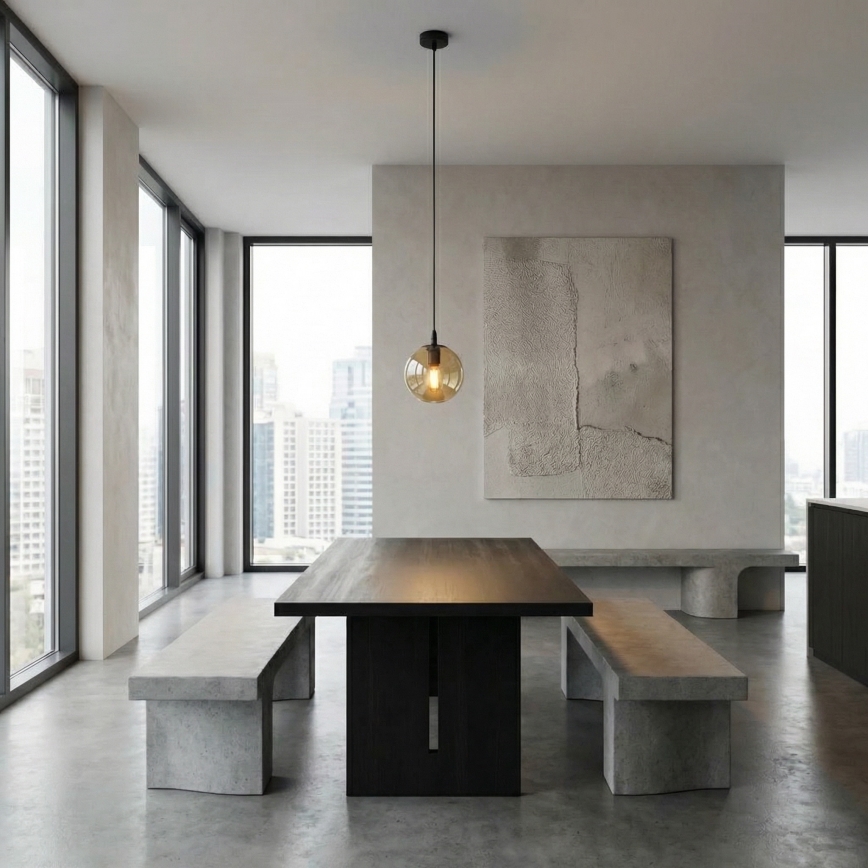 Lustra ar auklu COSMO 1xE14/10W/230V d. 14 cm melna/bēša