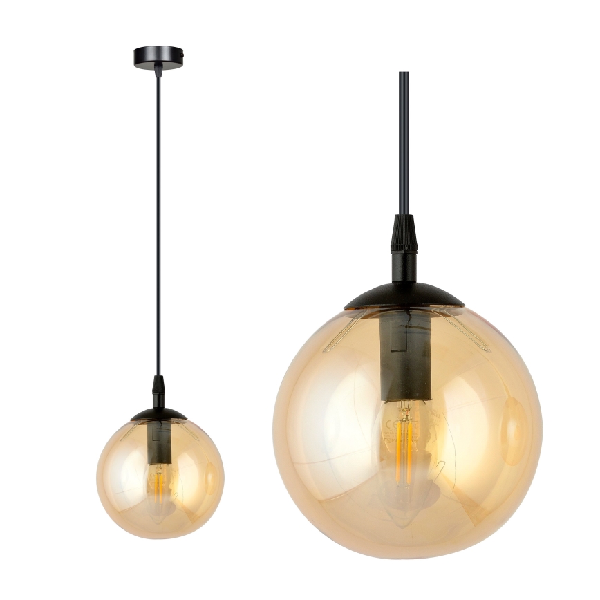 Lustra ar auklu COSMO 1xE14/10W/230V d. 14 cm melna/bēša