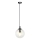Lustra ar auklu COSMO 1xE14/10W/230V d. 14 cm melna/caurspīdīga