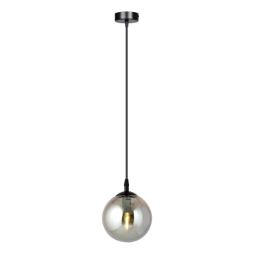 Lustra ar auklu COSMO 1xE14/10W/230V d. 14 cm melna/pelēka