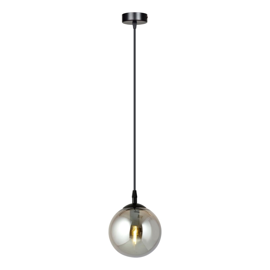 Lustra ar auklu COSMO 1xE14/10W/230V d. 14 cm melna/pelēka