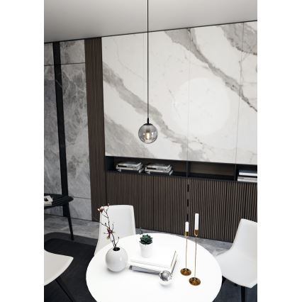 Lustra ar auklu COSMO 1xE14/10W/230V d. 14 cm melna/pelēka