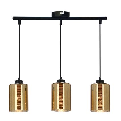 Lustra ar auklu COX 3xE27/60W/230V zelta